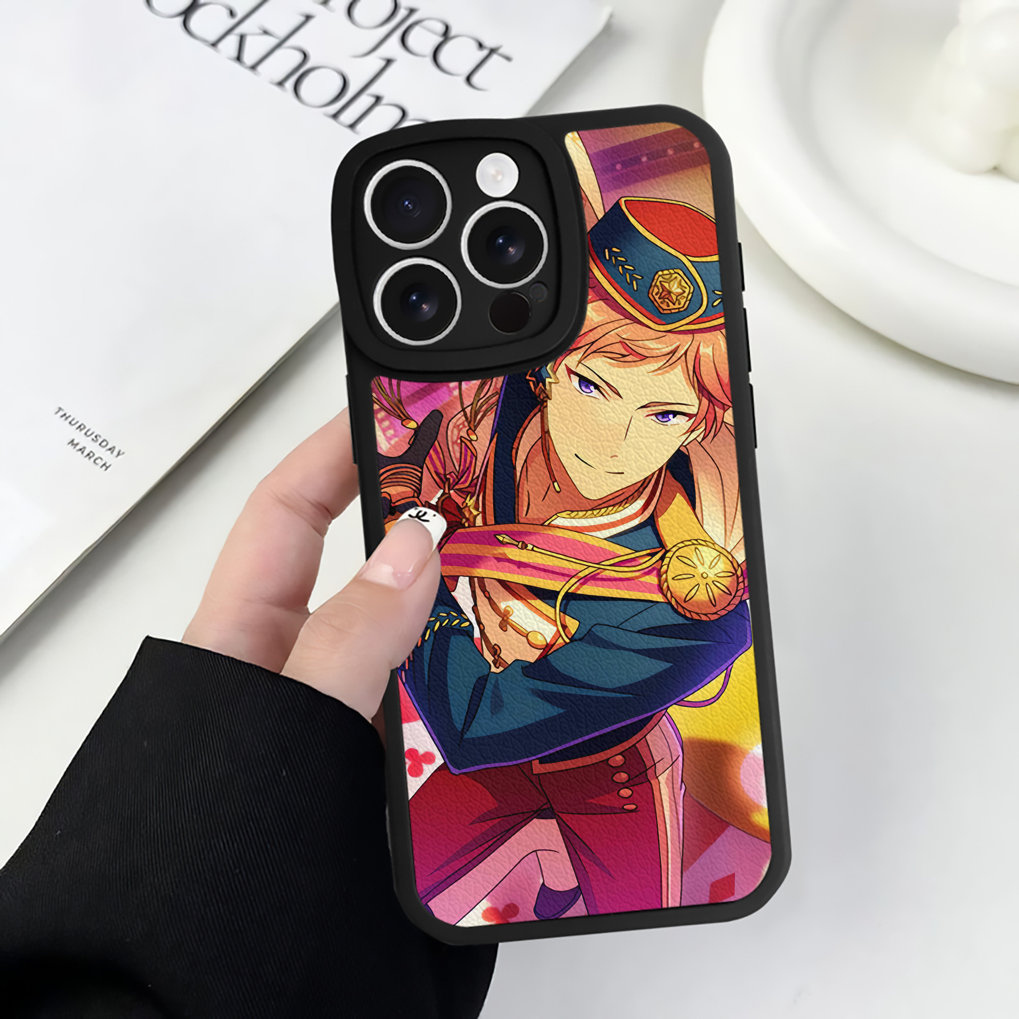 （画像用） あんさんぶるスターズ! Ensemble Stars 【iPhone 16シリーズ対応】シリコンスマホケース（レザー調） 材質：シリコン